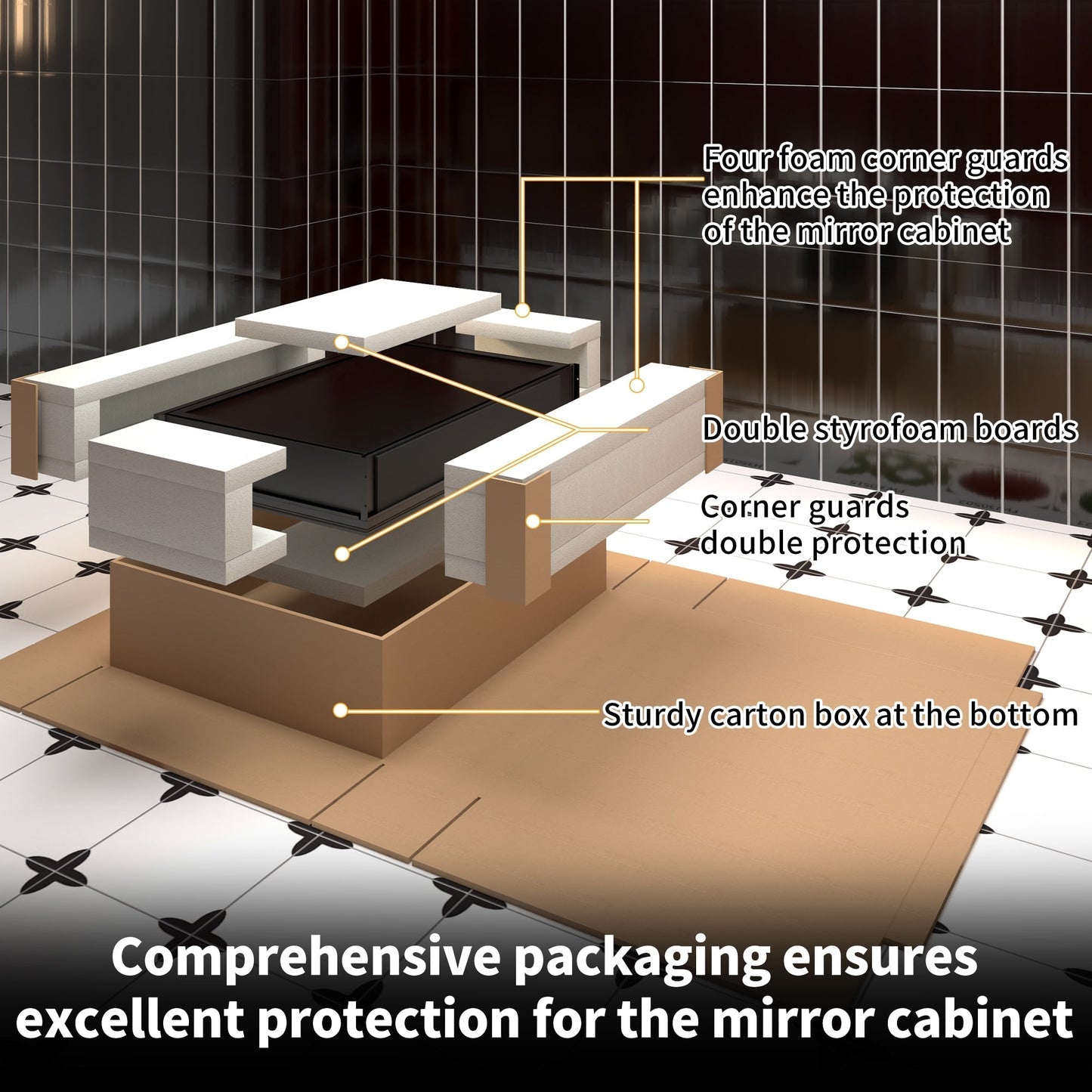 ExBrite Savio 30-in x 26-in Lighted LED Fog Free Surface/Recessed Mount Matte Black Mirrored Soft Close Medicine Cabinet with Outlet