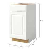 allen + roth Tilson 18-in W x 34.5-in H x 24-in D Linen 1-Drawer Base Fully Assembled Cabinet (Raised Panel Square Style)