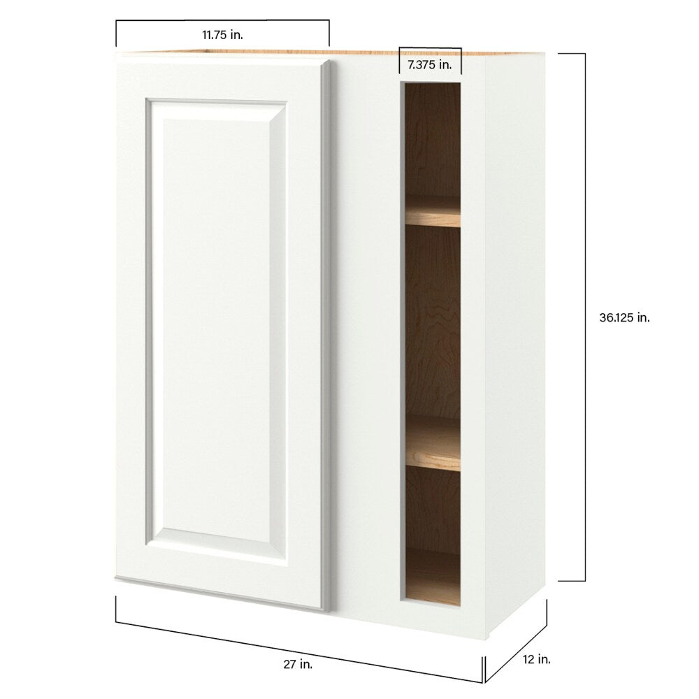 allen + roth Tilson 27-in W x 36.125-in H x 12-in D Linen Blind 1-Drawer Corner Base Fully Assembled Cabinet (Raised Panel Square Style)