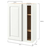 allen + roth Tilson 27-in W x 36.125-in H x 12-in D Linen Blind 1-Drawer Corner Base Fully Assembled Cabinet (Raised Panel Square Style)