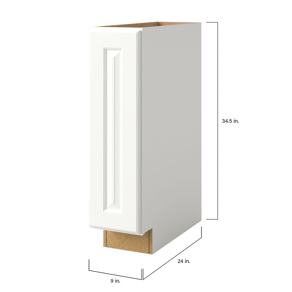 allen + roth Tilson 9-in W x 34.5-in H x 24-in D Linen Maple Pull-out Tray Divider Base Fully Assembled Cabinet (Raised Panel Square Style)