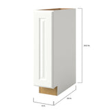 allen + roth Tilson 9-in W x 34.5-in H x 24-in D Linen Maple Pull-out Tray Divider Base Fully Assembled Cabinet (Raised Panel Square Style)
