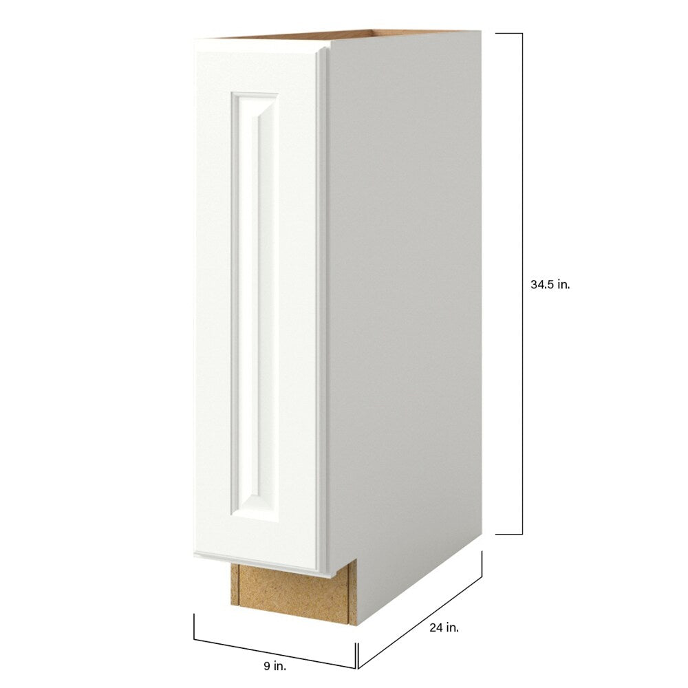 allen + roth Tilson 9-in W x 34.5-in H x 24-in D Linen 1-Drawer Base Fully Assembled Cabinet (Raised Panel Square Door Style)