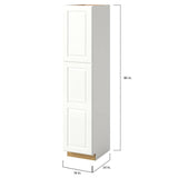 allen + roth Tilson 18-in W x 90-in H x 24-in D Linen Pantry Fully Assembled Cabinet (Raised Panel Square Door Style)