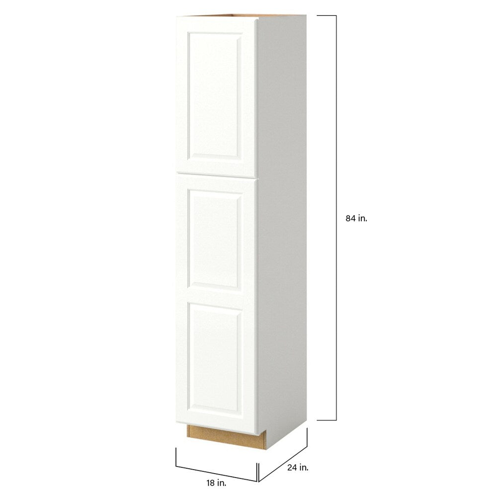 allen + roth Tilson 18-in W x 84-in H x 24-in D Linen Pantry Fully Assembled Cabinet (Raised Panel Square Door Style)