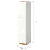 allen + roth Tilson 18-in W x 84-in H x 24-in D Linen Pantry Fully Assembled Cabinet (Raised Panel Square Door Style)
