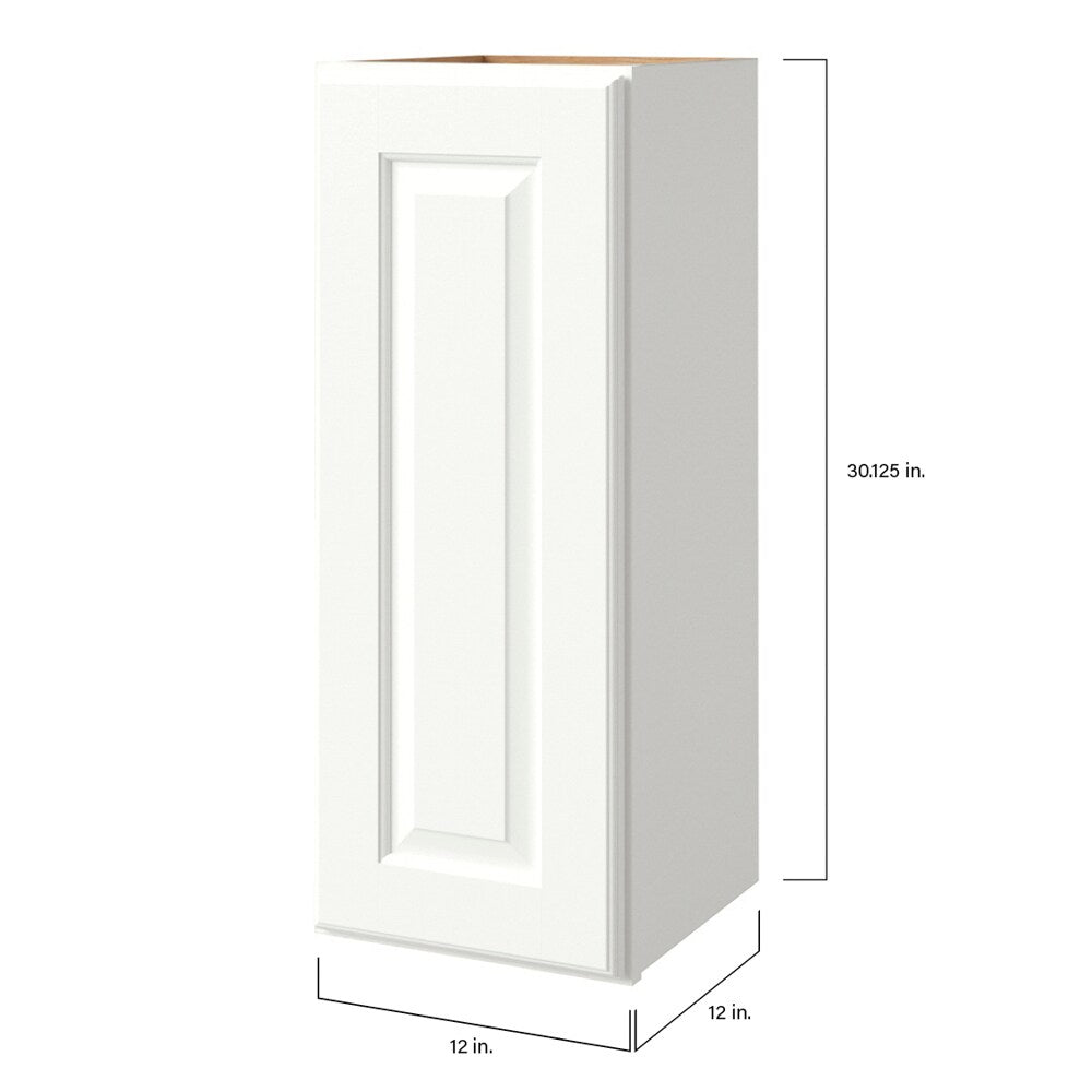 allen + roth Tilson 12-in W x 30.125-in H x 12-in D Linen Wall Fully Assembled Cabinet (Raised Panel Square Door Style)