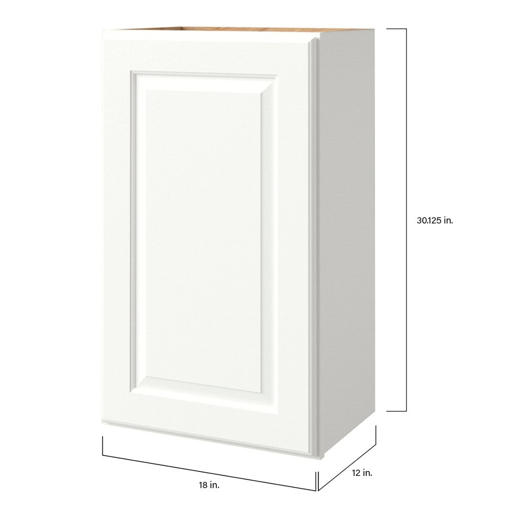 allen + roth Tilson 18-in W x 30.125-in H x 12-in D Linen Wall Fully Assembled Cabinet (Raised Panel Square Door Style)