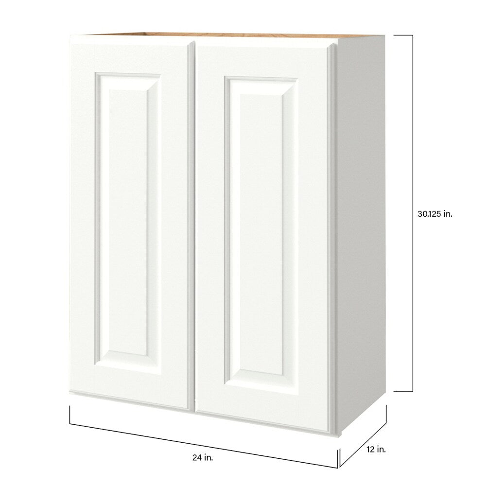 allen + roth Tilson 24-in W x 36.125-in H x 12-in D Linen Wall Fully Assembled Cabinet (Raised Panel Square Door Style)