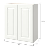 allen + roth Tilson 27-in W x 30.125-in H x 12-in D Linen Wall Fully Assembled Cabinet (Raised Panel Square Door Style)