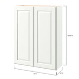 allen + roth Tilson 33-in W x 42.125-in H x 12-in D Linen Wall Fully Assembled Cabinet (Raised Panel Square Door Style)