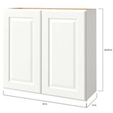 allen + roth Tilson 33-in W x 30.125-in H x 12-in D Linen Wall Fully Assembled Cabinet (Raised Panel Square Door Style)