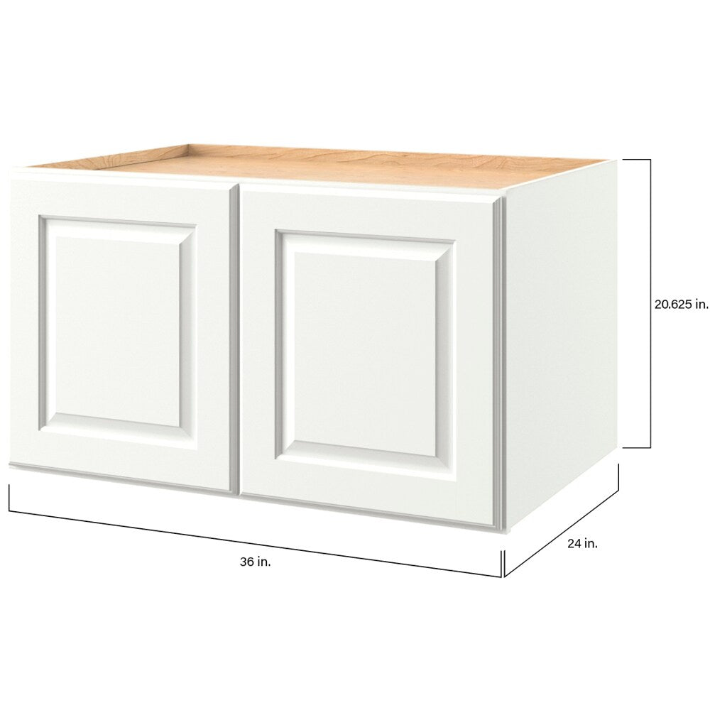 allen + roth Tilson 36-in W x 20.625-in H x 24-in D Linen Wall Fully Assembled Cabinet (Raised Panel Square Door Style)
