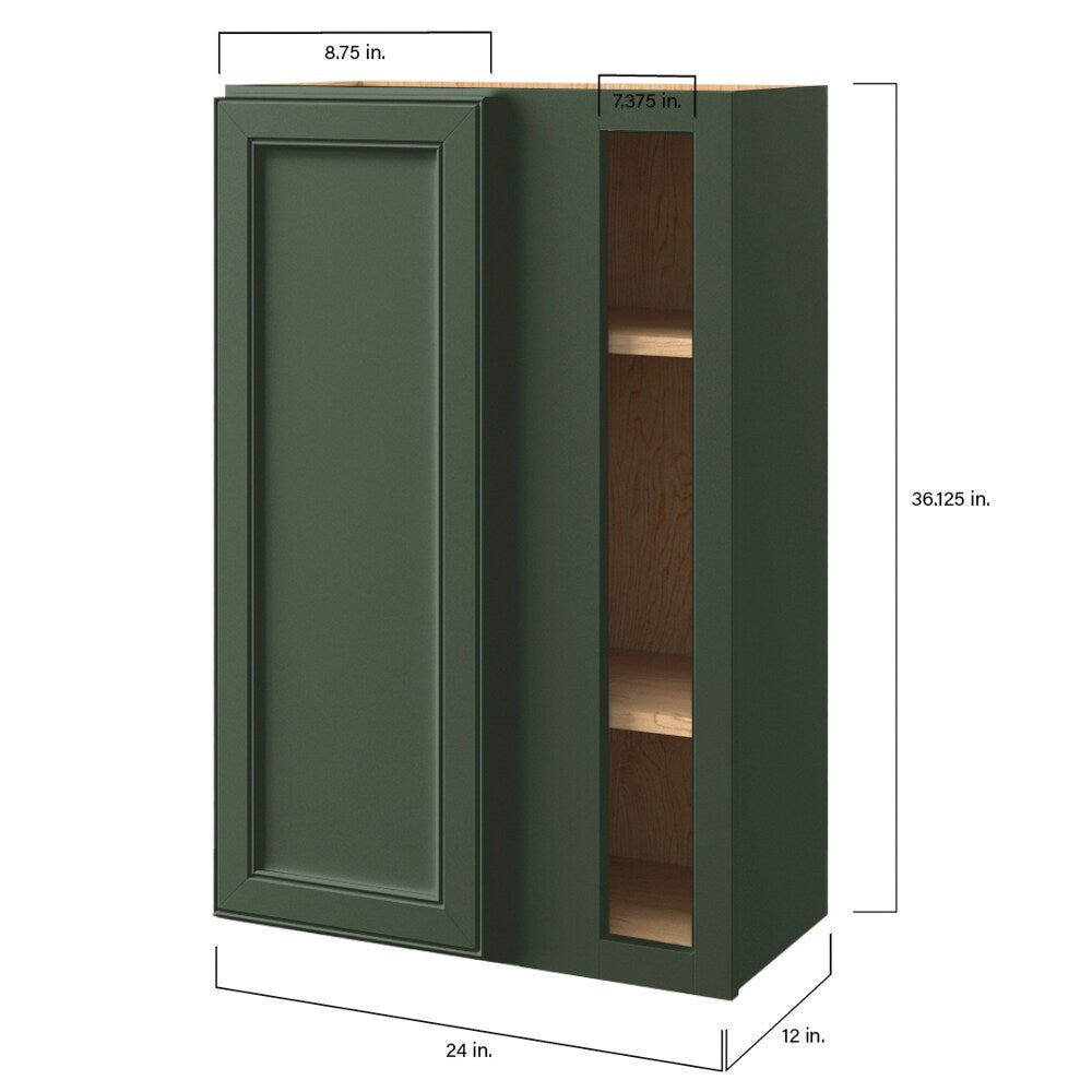 allen + roth Heathrow 18-in W x 18.125-in H x 12-in D Sage Open Cube Organizer Wall Fully Assembled Cabinet (Recessed Panel Style)