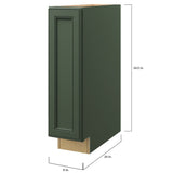 allen + roth Heathrow 9-in W x 34.5-in H x 24-in D Sage Base Fully Assembled Cabinet (Recessed Panel Square Door Style)