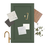 allen + roth Heathrow 24-in W x 42.125-in H x 12-in D Sage Diagonal Corner Wall Fully Assembled Cabinet (Recessed Panel Square Style)