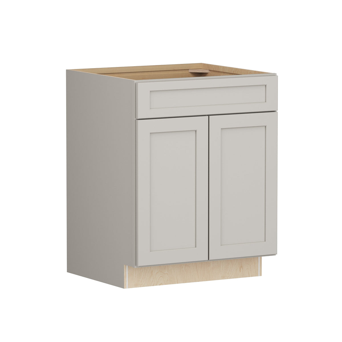 Shenandoah PRO Express Breckenridge 27-in W x 34.5-in H x 24-in D Stone Full Overlay Maple 1-Drawer Base Fully Assembled Plywood Cabinet (Recessed Panel Shaker Style)
