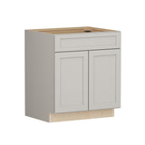 Shenandoah PRO Express Breckenridge 30-in W x 34.5-in H x 24-in D Stone Full Overlay 1-Drawer Base Fully Assembled Plywood Cabinet (Recessed Panel Shaker Style)