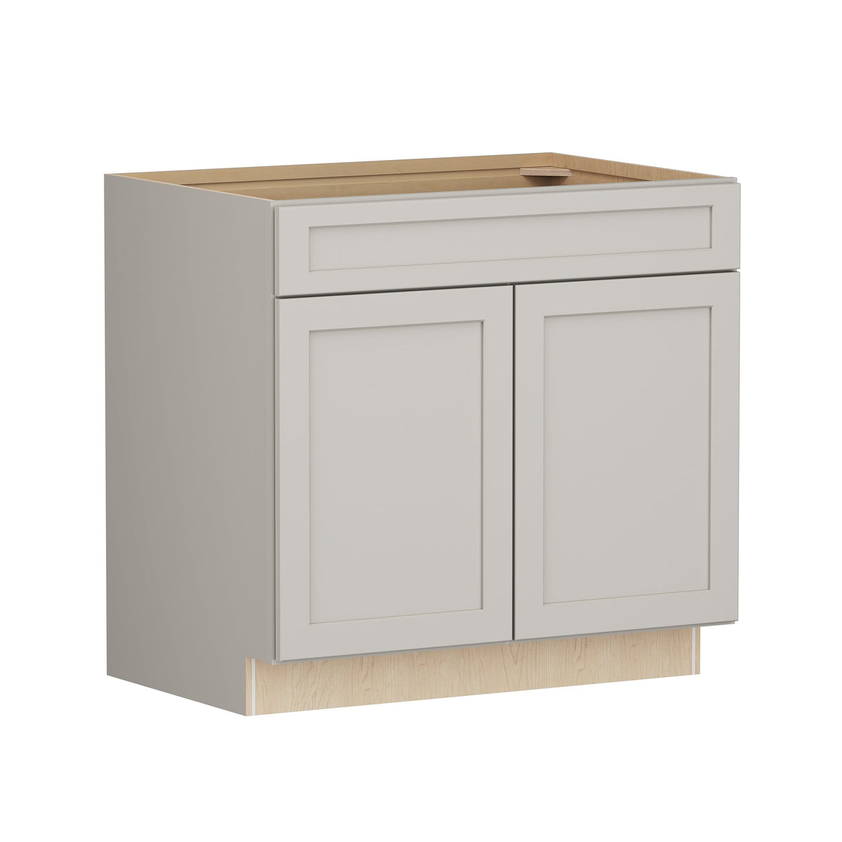 Shenandoah PRO Express Breckenridge 36-in W x 34.5-in H x 24-in D Stone Full Overlay 1-Drawer Base Fully Assembled Plywood Cabinet (Recessed Panel Shaker Style)