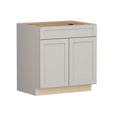 Shenandoah PRO Express Breckenridge 33-in W x 34.5-in H x 24-in D Stone Full Overlay 1-Drawer Base Fully Assembled Plywood Cabinet (Recessed Panel Shaker Style)