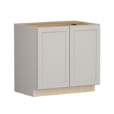Shenandoah PRO Express Breckenridge 36-in W x 34.5-in H x 24-in D Stone Full Overlay Base Fully Assembled Plywood Cabinet (Recessed Panel Shaker Door Style)