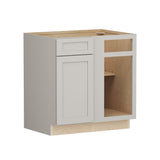 Shenandoah PRO Express Breckenridge 33-in W x 35.4-in H x 24-in D Stone Full Overlay Blind 1-Drawer Corner Base Fully Assembled Plywood Cabinet (Recessed Panel Shaker Style)