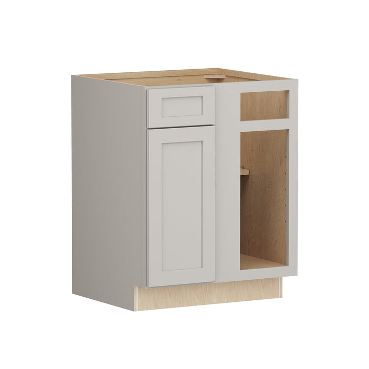 Shenandoah PRO Express Breckenridge 27-in W x 34.5-in H x 24-in D Stone Full Overlay Maple Blind 1-Drawer Corner Base Fully Assembled Plywood Cabinet (Recessed Panel Shaker Style)