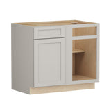 Shenandoah PRO Express Breckenridge 39-in W x 34.5-in H x 24-in D Stone Full Overlay Blind 1-Drawer Corner Base Fully Assembled Plywood Cabinet (Recessed Panel Shaker Style)