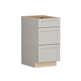 Shenandoah PRO Express Breckenridge 18-in W x 34.5-in H x 24-in D Stone Full Overlay 3-Drawer Base Fully Assembled Plywood Cabinet