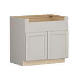 Shenandoah PRO Express Breckenridge 36-in W x 34.5-in H x 24-in D Stone Full Overlay Sink Base Fully Assembled Plywood Cabinet (Recessed Panel Shaker Style)