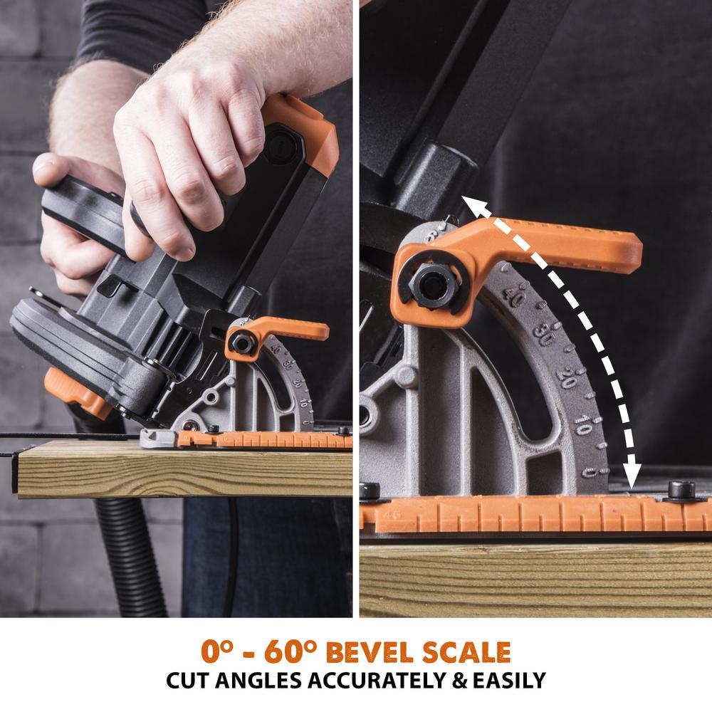 15 Amp 7-1/4 in. Circular Saw with LED Light, Electric Brake, 13 ft. Rubber Power Cord and Multi-Material Blade - Super Arbor