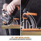 15 Amp 7-1/4 in. Circular Saw with LED Light, Electric Brake, 13 ft. Rubber Power Cord and Multi-Material Blade - Super Arbor