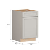 Shenandoah PRO Express Breckenridge 21-in W x 34.5-in H x 24-in D Stone Full Overlay 1-Drawer Base Fully Assembled Plywood Cabinet (Recessed Panel Shaker Style)
