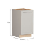 Shenandoah PRO Express Breckenridge 18-in W x 34.5-in H x 24-in D Stone Full Overlay Base Fully Assembled Plywood Cabinet (Recessed Panel Shaker Door Style)