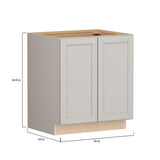 Shenandoah PRO Express Breckenridge 30-in W x 34.5-in H x 24-in D Stone Full Overlay Base Fully Assembled Plywood Cabinet (Recessed Panel Shaker Door Style)