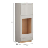 Shenandoah PRO Express Breckenridge 33-in W x 84-in H x 24-in D Stone Full Overlay 1-Drawer Double Oven Base Fully Assembled Plywood Cabinet (Recessed Panel Shaker Style)