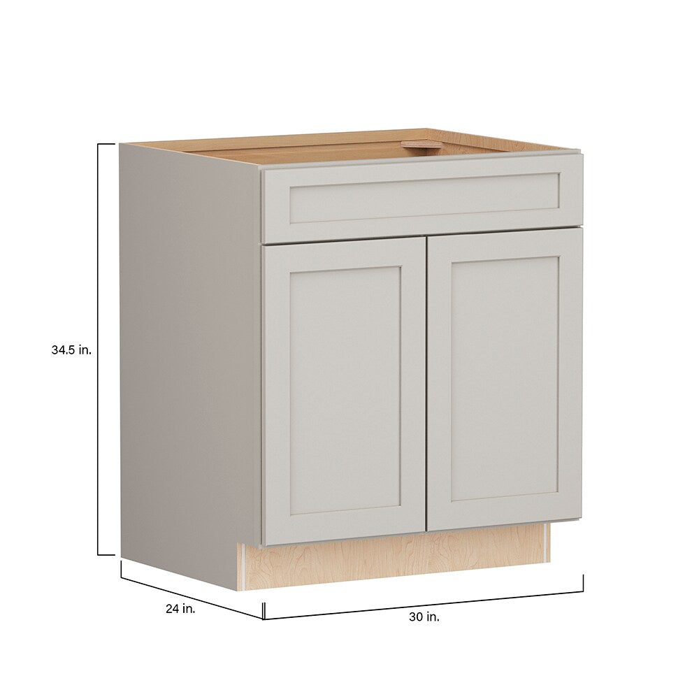 Shenandoah PRO Express Breckenridge 30-in W x 34.5-in H x 24-in D Stone Full Overlay Sink Base Fully Assembled Plywood Cabinet (Recessed Panel Shaker Style)