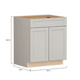 Shenandoah PRO Express Breckenridge 30-in W x 34.5-in H x 24-in D Stone Full Overlay Sink Base Fully Assembled Plywood Cabinet (Recessed Panel Shaker Style)