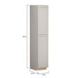 Shenandoah PRO Express Breckenridge 18-in W x 96-in H x 24-in D Stone Full Overlay Pantry Fully Assembled Plywood Cabinet (Recessed Panel Shaker Door Style)
