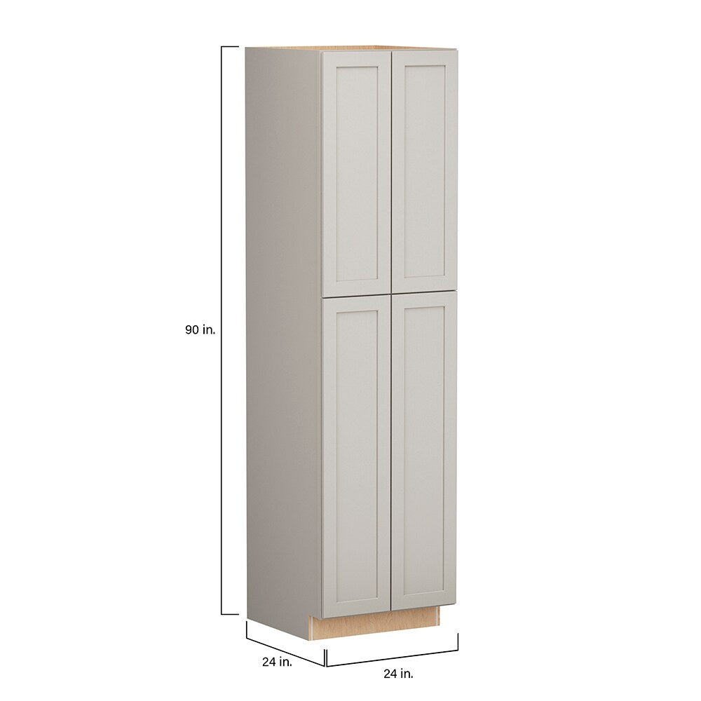 Shenandoah PRO Express Breckenridge 24-in W x 90-in H x 24-in D Stone Full Overlay Pantry Fully Assembled Plywood Cabinet (Recessed Panel Shaker Door Style)