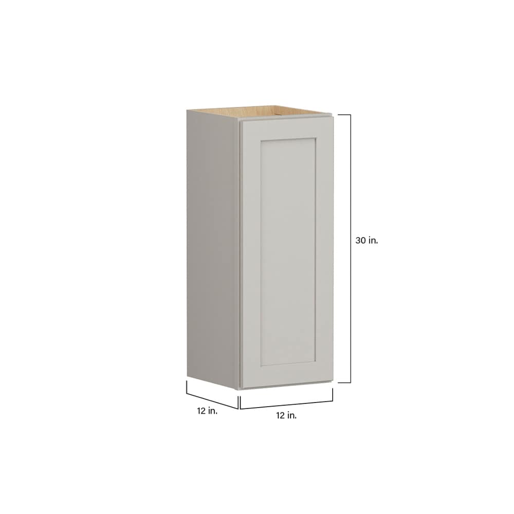 Shenandoah PRO Express Breckenridge 12-in W x 36.125-in H x 12-in D Stone Full Overlay Wall Fully Assembled Plywood Cabinet (Recessed Panel Shaker Door Style)