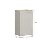 Shenandoah PRO Express Breckenridge 18-in W x 30.125-in H x 12-in D Stone Full Overlay Wall Fully Assembled Plywood Cabinet (Recessed Panel Shaker Door Style)