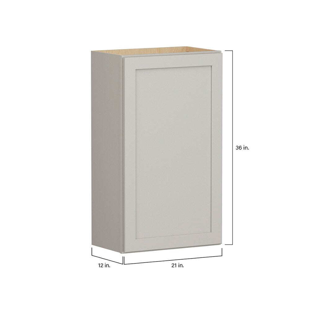 Shenandoah PRO Express Breckenridge 21-in W x 36.125-in H x 12-in D Stone Full Overlay Wall Fully Assembled Plywood Cabinet (Recessed Panel Shaker Door Style)