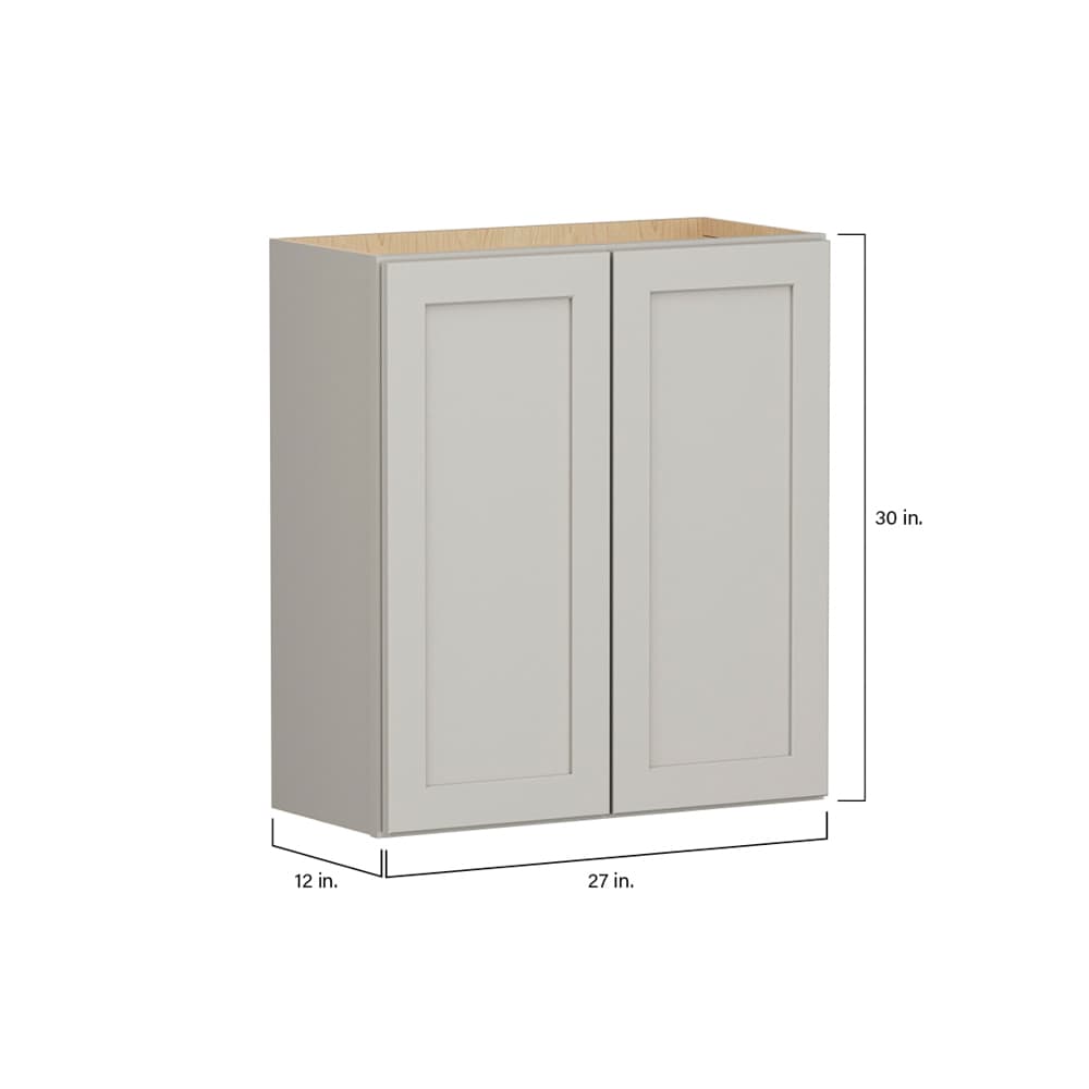 Shenandoah PRO Express Breckenridge 27-in W x 30.125-in H x 12-in D Stone Full Overlay Wall Fully Assembled Plywood Cabinet (Recessed Panel Shaker Door Style)