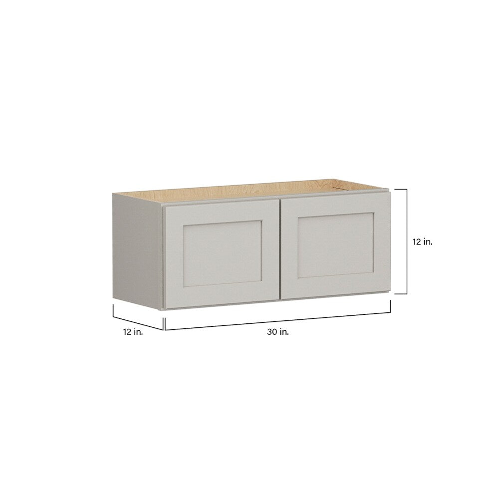 Shenandoah PRO Express Breckenridge 30-in W x 12.125-in H x 12-in D Stone Full Overlay Wall Fully Assembled Plywood Cabinet (Recessed Panel Shaker Door Style)