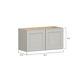 Shenandoah PRO Express Breckenridge 30-in W x 15.125-in H x 12-in D Stone Full Overlay Wall Fully Assembled Plywood Cabinet (Recessed Panel Shaker Door Style)