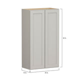 Shenandoah PRO Express Breckenridge 15-in W x 42.125-in H x 12-in D Stone Full Overlay Wall Fully Assembled Plywood Cabinet (Recessed Panel Shaker Door Style)