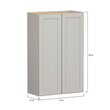 Shenandoah PRO Express Breckenridge 27-in W x 42.125-in H x 12-in D Stone Full Overlay Wall Fully Assembled Plywood Cabinet (Recessed Panel Shaker Door Style)