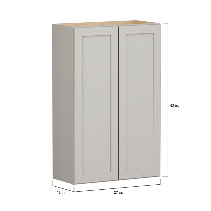 Shenandoah PRO Express Breckenridge 30-in W x 42.125-in H x 12-in D Stone Full Overlay Wall Fully Assembled Plywood Cabinet (Recessed Panel Shaker Door Style)