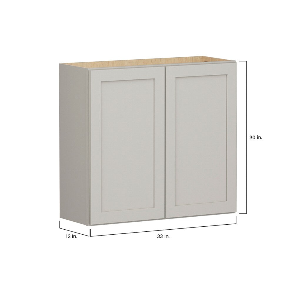 Shenandoah PRO Express Breckenridge 33-in W x 30.125-in H x 12-in D Stone Full Overlay Wall Fully Assembled Plywood Cabinet (Recessed Panel Shaker Door Style)